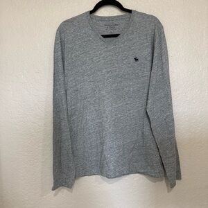 Abercrombie & Fitch Muscle Heather Gray Long Sleeve Tee Size XL